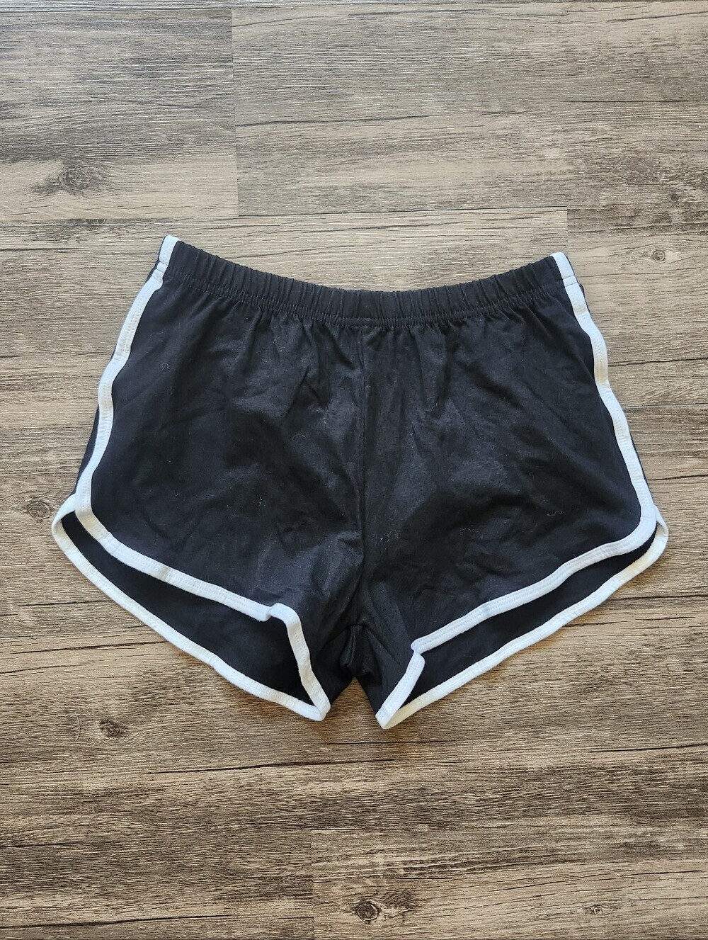 NWT Motarto Black Women's Athletic Shorts with White Trim
